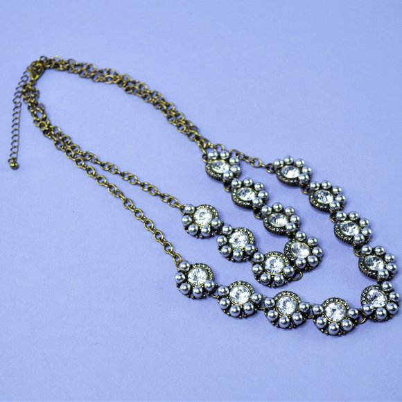 Chunky Layered Statement Necklace - Picture 2 of 4